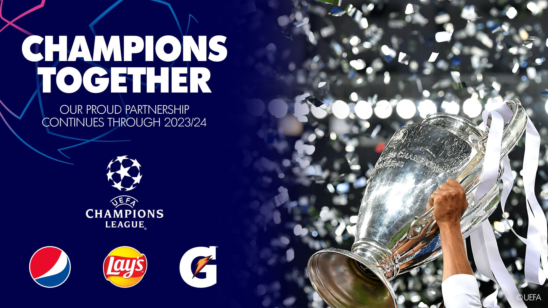 Pepsico y la Liga de Campeones de la UEFA continúan su alianza global hasta 2024